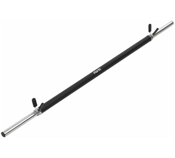 Изображение товара Гриф для аэробики Starfit BB-104 120 см, d=25 мм, неопреновый, с пружинными замками, черный УТ-00019781