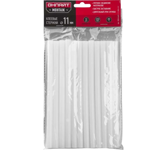 Изображение товара Стержни клеевые (12 шт; 11х200 мм) ОНЛАЙТ 90095