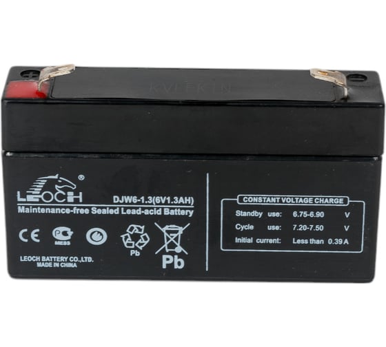 Изображение товара Аккумулятор для ИБП Leoch DJW6-1.3 6В, 1.3 Ач УТ-00001263