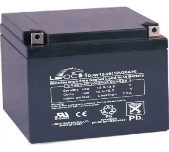 Изображение товара Аккумулятор для ИБП Leoch DJW12-26 12В, 26 Ач УТ-00000623