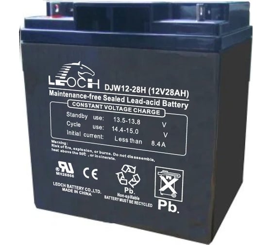 Изображение товара Аккумулятор для ИБП Leoch DJW12-28H 12В, 28 Ач УТ-00001278