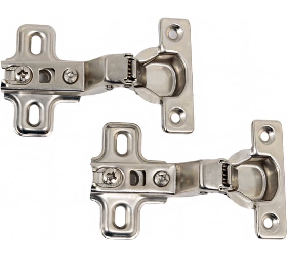 Изображение товара Мебельная петля для вкладных дверей в сборе с пластиной под шуруп Левша Ø26 Н=0 (2 шт.) У8-3669