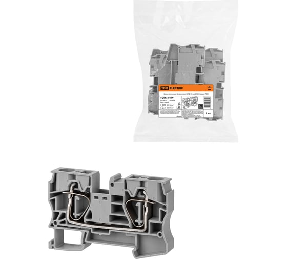Изображение товара Клеммный безвинтовой зажим TDM ELECTRIC зкб 16мм2 100а серый SQ0822-0141