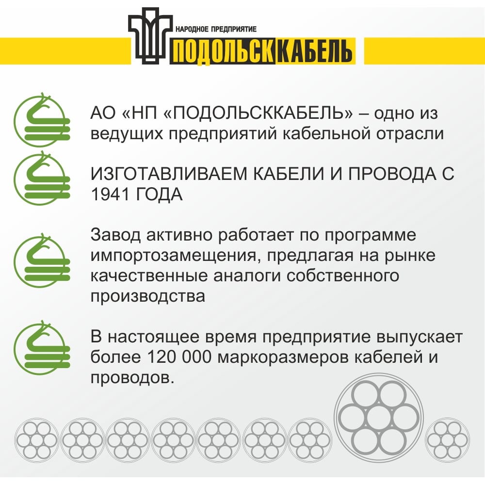 Силовой кабель Подольсккабель ввг-пнга-ls, гост 31996-2012 021680356-15