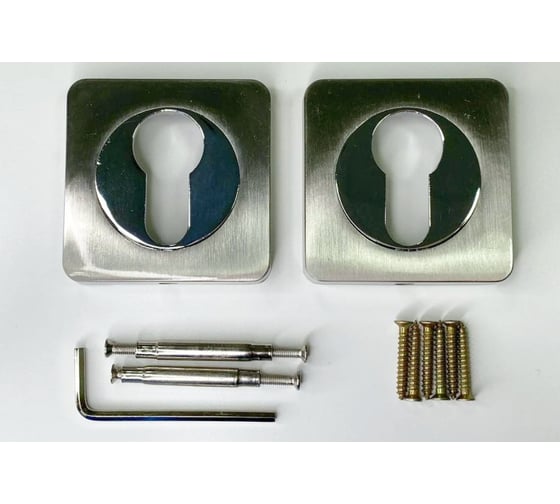 Изображение товара Декоративная накладка под цилиндр VETTORE ET 0601 SN/CP сатин/хром VETTORE 20394