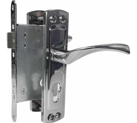 Изображение товара Врезной замок в комплекте с ручкой VETTORE 5523-4 CP хром 20535