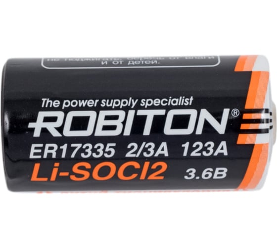 Изображение товара Элемент питания Robiton ER17335- 2/3A 11615