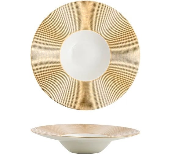 Изображение товара Тарелка ZDK Homium Tudor цвет желтый/белый D 28.8 см Tudor01