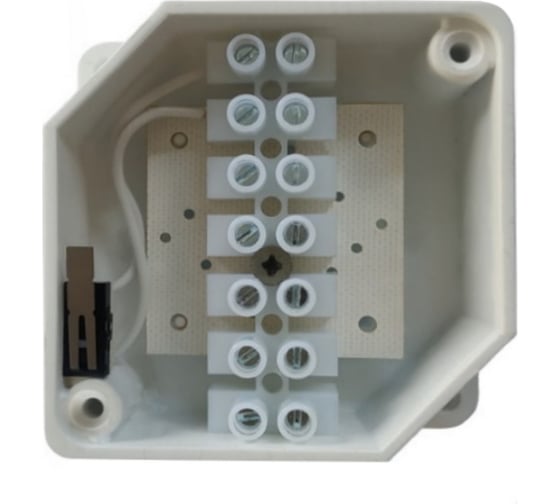 Изображение товара Распределительная коробка Магнито-контакт КР60x60x30 с тампером, 7 контактов, (замена JB-720) 00-00007110