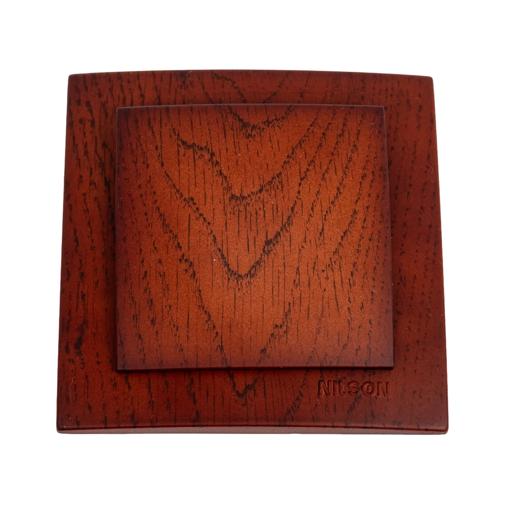 Изображение товара Выключатель Nilson TOURAN WOOD 1-клавишный черешня встраиваемый