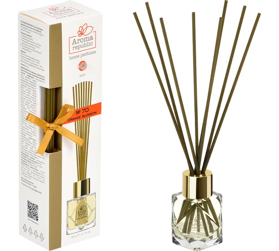Изображение товара Ароматический диффузор в стеклянном флаконе Aroma republic №70 Orange blossom, 30 мл 93813