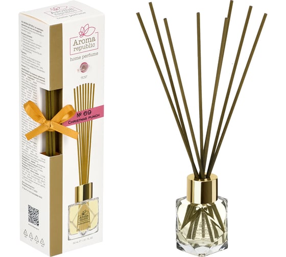 Изображение товара Ароматический диффузор в стеклянном флаконе Aroma republic №69 Christmas punch, 30 мл 93812