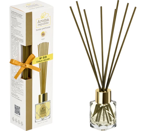 Изображение товара Ароматический диффузор в стеклянном флаконе Aroma republic №68 Citrus melody, 30 мл 93811