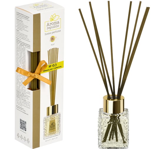 Изображение товара Ароматический диффузор в стеклянном флаконе Aroma republic №63 Brazilian carnival, 50 мл 93817