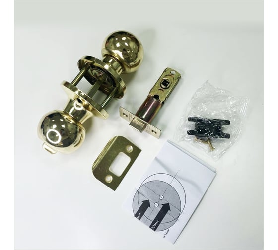 Изображение товара Круглая ручка-защёлка VЕTTORE A6072 BK GP, поворотник-заглушка, золото 20124