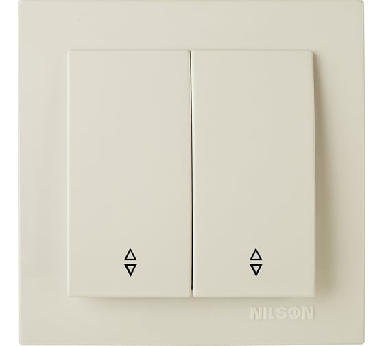 Изображение товара 2-клавишный выключатель Nilson СУ проходной, TOURAN-ALEGRA-THOR, кремовый 24121009