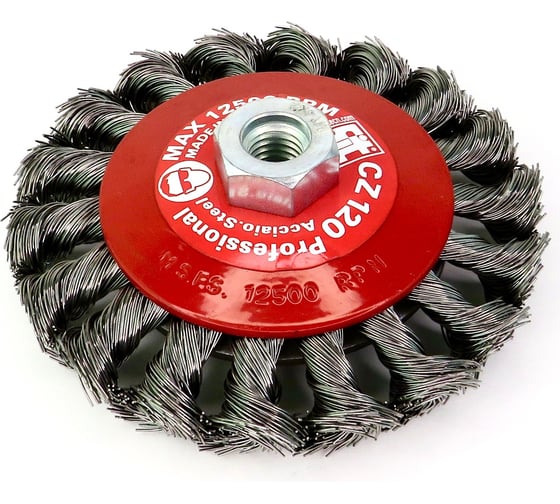 Изображение товара Щетка коническая жгутовая для УШМ 120 мм, M14, проволока сталь 0.50 мм SIT 0315