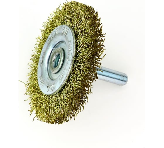 Изображение товара Щетка дисковая для дрели 50x5 мм, хв-к 6 мм, проволока гофрированная латунированная сталь 0.30 мм SIT 0887
