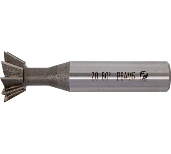Изображение товара Фреза для пазов ласточкин хвост 20x63x8x12 мм, 60 градусов, Р6АМ5, ц/х, прямой конус CNIC 27325