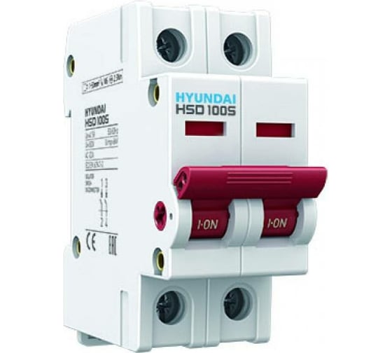 Изображение товара Выключатель нагрузки Hyundai HSD100S 2PDSS0000C 00063 2п 63А 13.04.000951