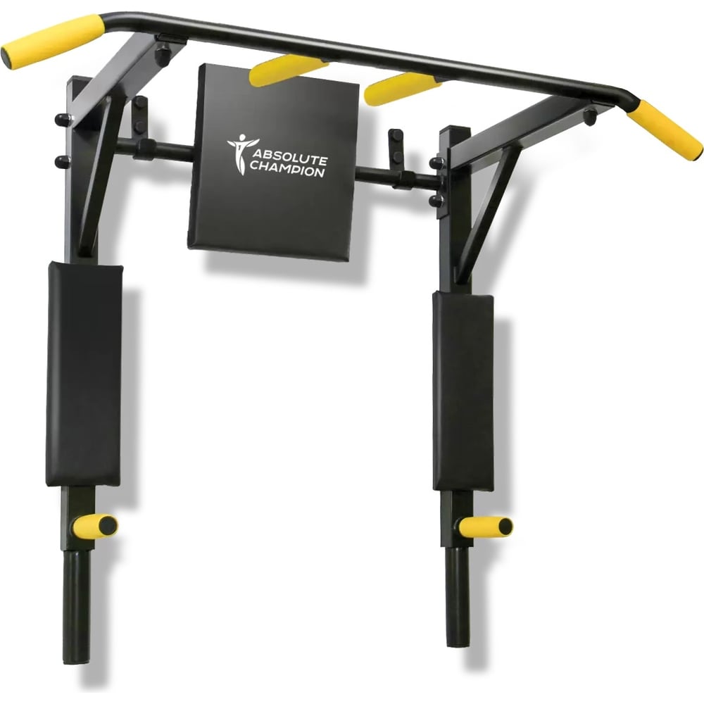 Изображение товара Турник для дома Absolute Champion Триумф черный с желтыми ручками АЧ 10091