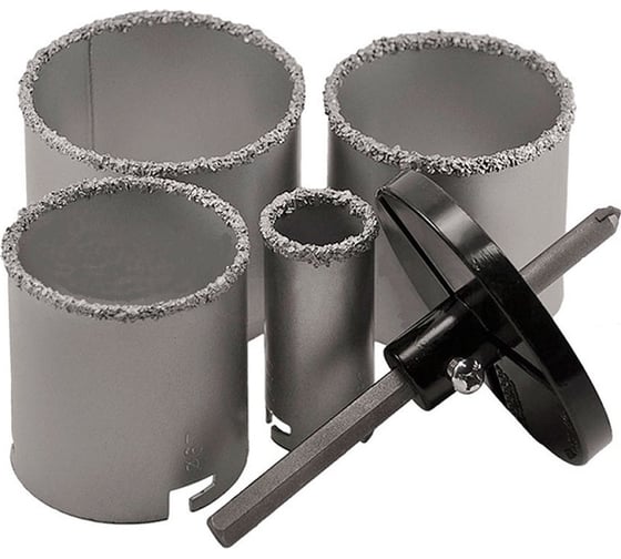 Изображение товара Набор коронок кольцевых по керамической плитке 33, 53, 73, 83 мм, карбид-вольфрам TORGWIN T774368