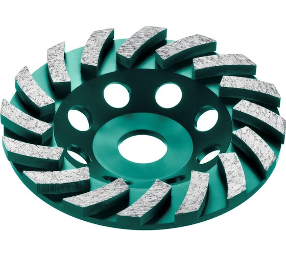 Изображение товара Сегментная алмазная чашка KRAFTOOL Industrial Turbo 125 мм 33368-125