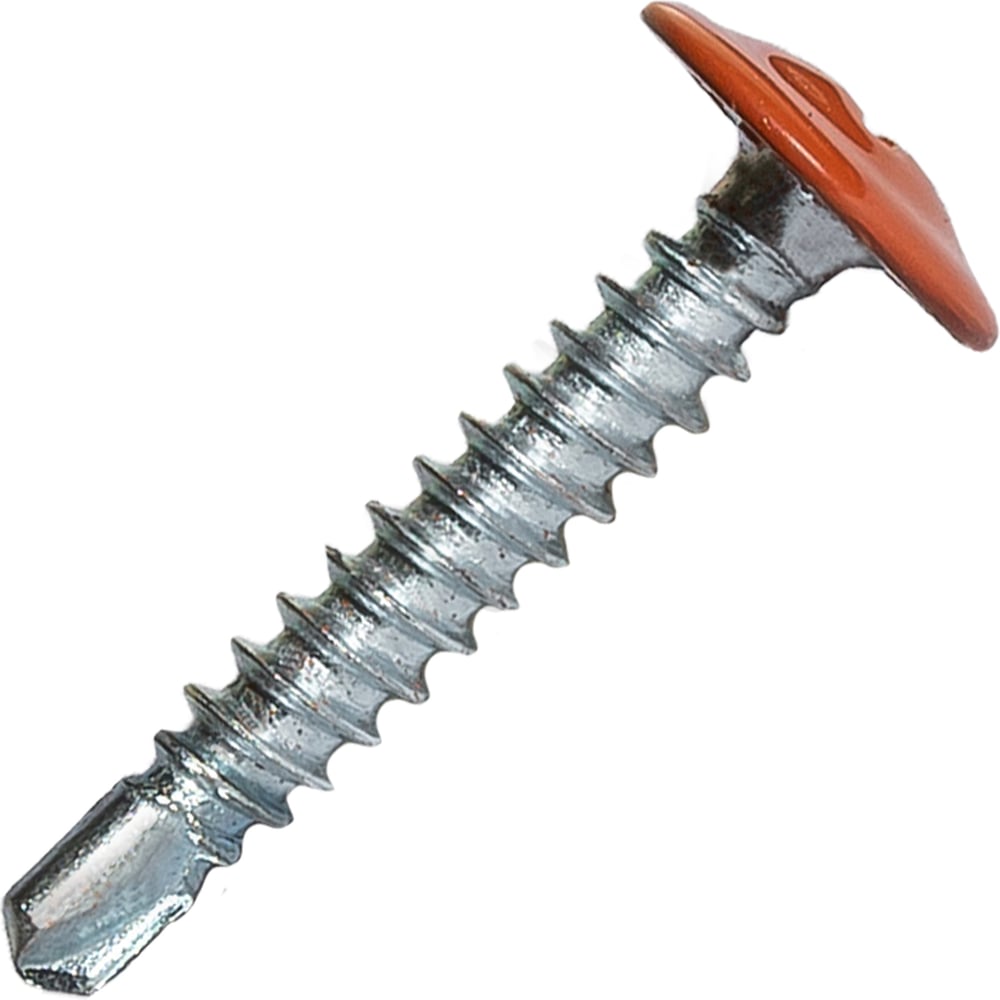 Изображение товара Саморез c пресс-шайбой HARDWEX 4.2x25 мм 500 шт RAL 8004 надежный крепеж для монтажа