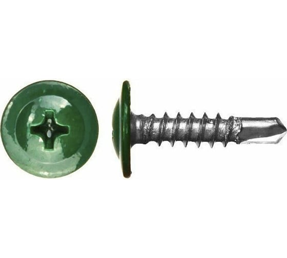 Изображение товара Саморез c пресс-шайбой HARDWEX ТМ HWX2-T-P5-4.2x13 мм, RAL 6005, 1000 шт. 3000000000274