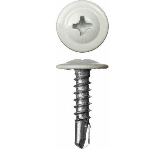 Изображение товара Саморез c пресс-шайбой HARDWEX ТМ HWX2-T-P5-4.2x13 мм, RAL 9010, 1000 шт. 3000000000380