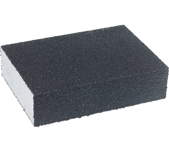 Изображение товара Губка шлифовальная «МАСТЕР» четырехсторонняя (100х68х26 мм; Р80; SiC) Зубр 35612-080