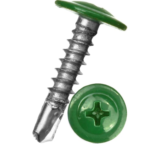 Изображение товара Саморез c пресс-шайбой HARDWEX ТМ HWX2-T-P5-4.2x19 мм, RAL 6029, 1000 шт. 2500000000683