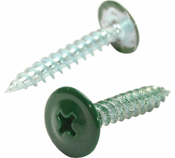 Изображение товара Саморез c пресс-шайбой HARDWEX ТМ HWX1-SP-4.2x16 мм, RAL 6002, 1000 шт. 3000000008195