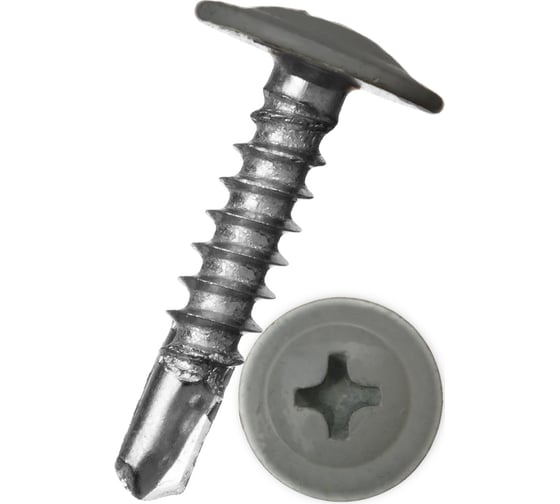 Изображение товара Саморез c пресс-шайбой HARDWEX ТМ HWX2-T-P5-4.2x16 мм, RAL 7004, 1000 шт. 2500000001154