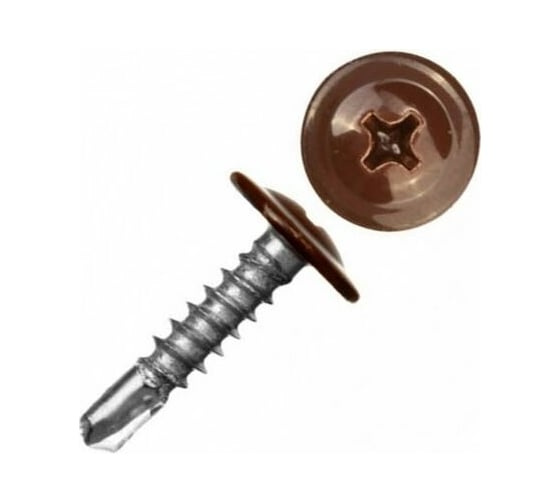 Изображение товара Саморез c пресс-шайбой HARDWEX ТМ HWX2-T-P5-4.2x16 мм, RAL 8004, 1000 шт. 2500000001192