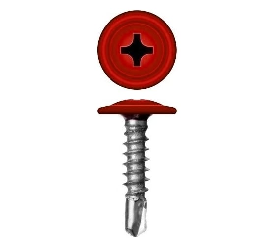 Изображение товара Саморез c пресс-шайбой HARDWEX ТМ HWX2-T-P5-4.2x19 мм, RAL 3020, 1000 шт. 2500000024740