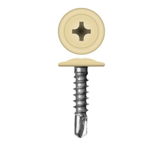 Изображение товара Саморез c пресс-шайбой HARDWEX ТМ HWX2-T-P5-4.2x16 мм, RAL 1014, 1000 шт. 2500000024474