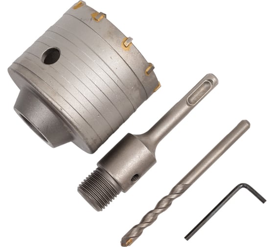 Изображение товара Коронка в сборе с хвостовиком и центрирующим сверлом (72 мм; SDS-plus) Гранит 444472