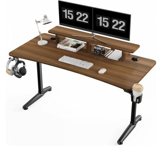 Изображение товара Стол для компьютера EUREKA GIP 60 Walnut ERK-I60P-WN