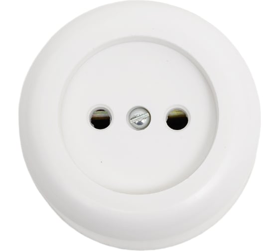 Изображение товара Розетка ООО Ливны-Электро РА 10-007 круглая, белая РА 1714