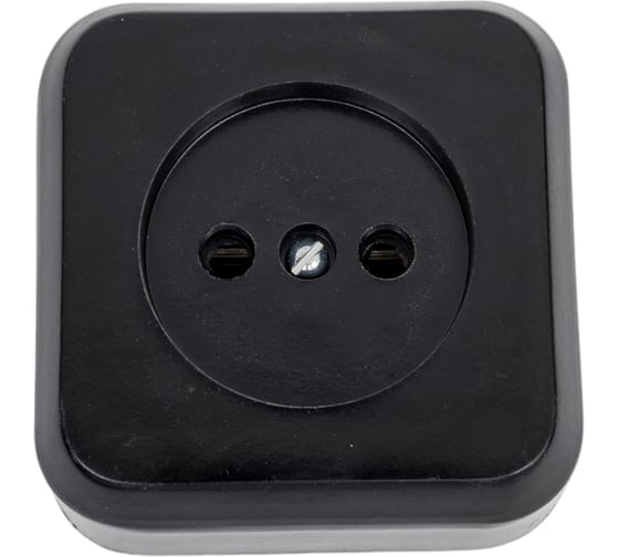Изображение товара Розетка ООО Ливны-Электро РА 10-007 квадратная, черная РА 1722
