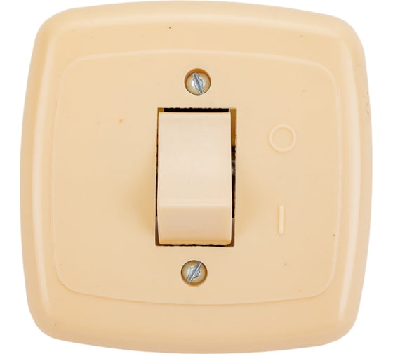 Изображение товара Одноклавишный выключатель ООО Ливны-Электро скрытой установки С1-002 УХЛ 4 слоновая кость ВСП 12