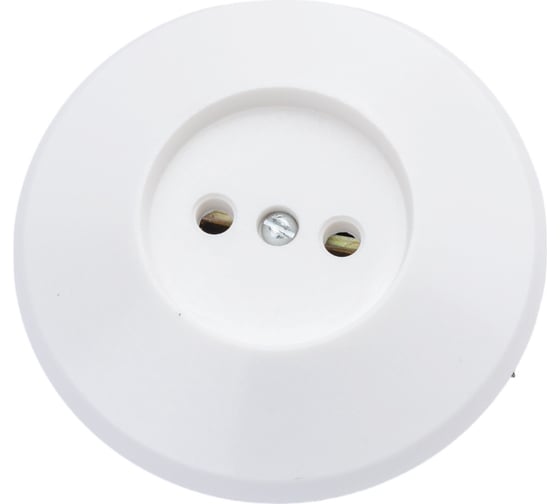 Изображение товара Круглая розетка ООО Ливны-Электро РС 10-008 белая РС 1814