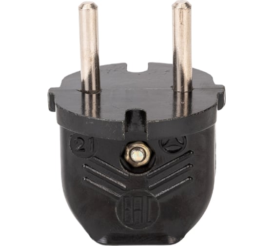 Изображение товара Электровилка ООО Ливны-Электро В6-001 разборная плоская с/ш, черная В 6142с