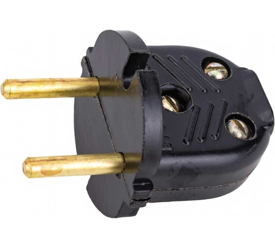 Изображение товара Электровилка ООО Ливны-Электро В6-001 разборная плоская л/ш, черная В 6142л