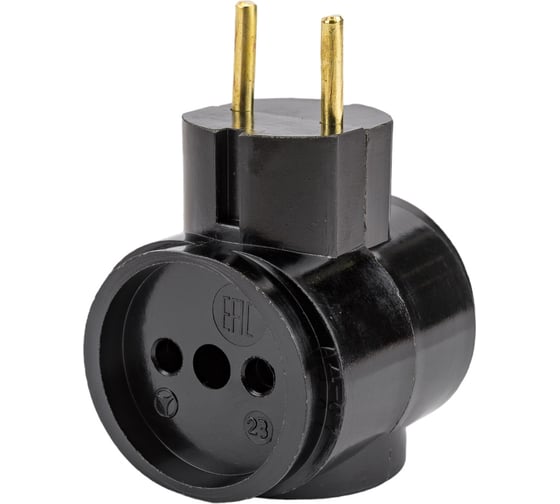 Изображение товара Адаптер ООО Ливны-Электро Ливны-Электро АД-01 УХЛ4 под заземляющий контакт,черный АД 145