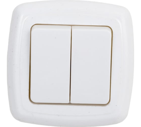 Изображение товара Двухклавишный выключатель ООО Ливны-Электро скрытой установки С2-006 УХЛ 4 белый ВСП 16
