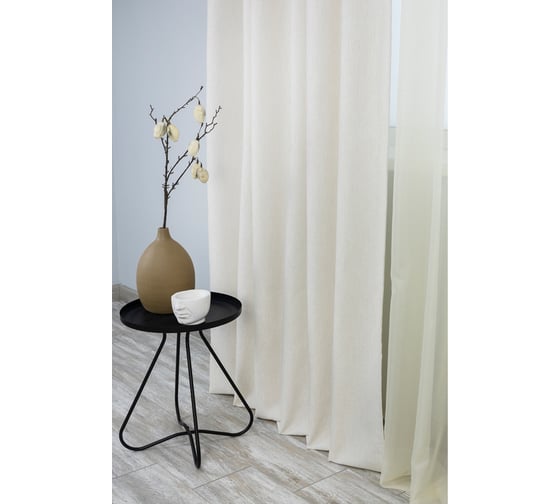 Изображение товара Штора на тесьме Kauffort Велия, 160x270 см, крем 111016620