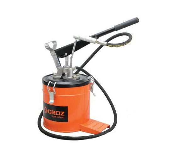 Изображение товара Ручной нагнетатель смазки Groz VGP-6A GR44280 275 атм., емкость 6кг переносной, 4-9гр/ход