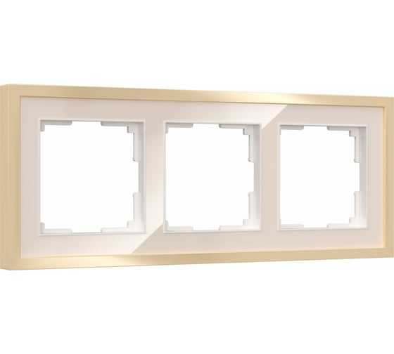 Изображение товара Рамка на 3 поста WERKEL Baguette айвори/латунь a060236